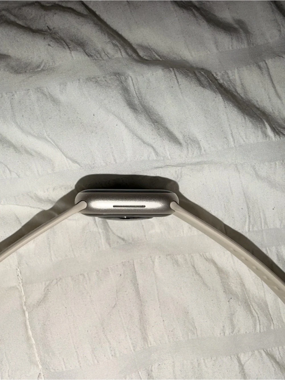 Apple Watch Gold Case with Beige Sport Band